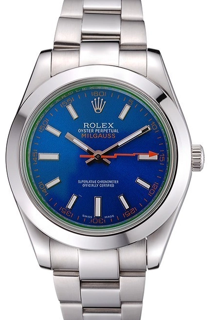 Good Copy Rolex Watches Rolex Dial 622838 And Milgauss Blue Steel Case Stainless Bezel 0527